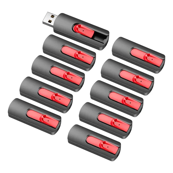 10 Unidades De Memoria Flash Usb 2.0 Pendrive De 4 Gb, Color