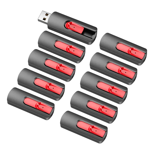 10 Unidades De Memoria Flash Usb 2.0 Pendrive De 4 Gb, Color