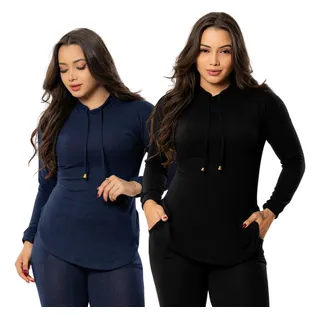 Kit 2 Conjunto De Frio Feminino Roupa De Inverno Blusa Calça Kit 2 Conjunto De Frio Feminino Roupa De Inverno Blusa Calça