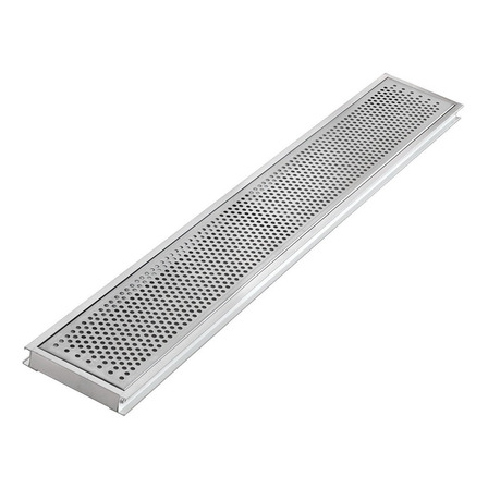 Grelha Ralo Linear Perfurada 20x100cm Em Inox Água Pluvial Grelha Ralo Linear Perfurada 20x100cm Em Inox Água Pluvial