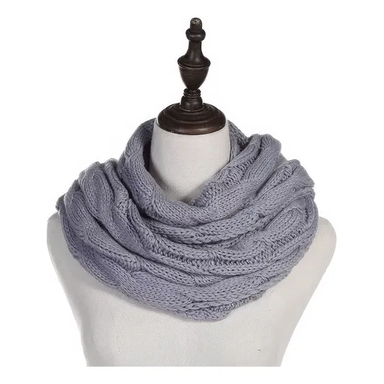 Bufanda Cuello Infinito De Lana Y Polyester Cc