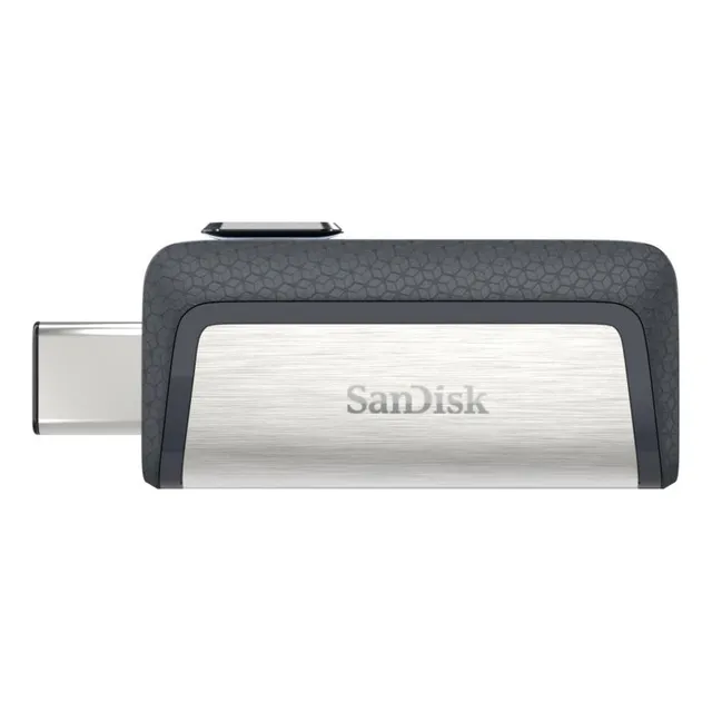 Memoria USB SanDisk Ultra Dual Drive Type-C 64GB 3.1 Gen 1 negro y plateado