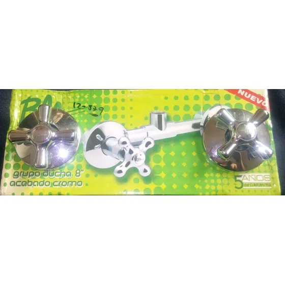 Llave De Ducha De 2 Manillas Cromada 8  Marca Bm