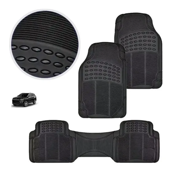 Cubre Alfombra Auto Goma Pesada 4 Piezas P/ Jeep Compass