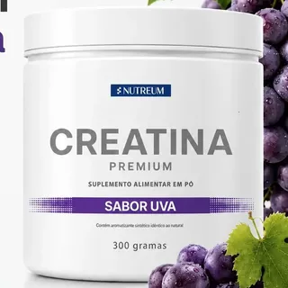 Creatina Monohidratada Premium 300g Sabor Uva Uva
