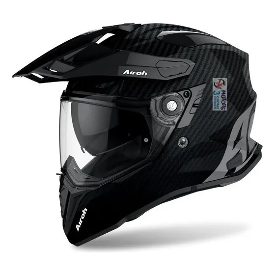 Jm Casco Moto Airoh Commander Turismo Negro Mate Carbono