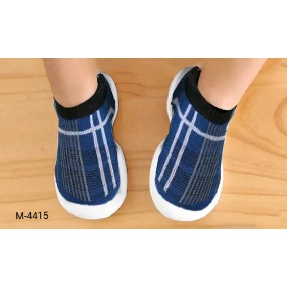 Zapatos Para Bebe Azul A Cuadros