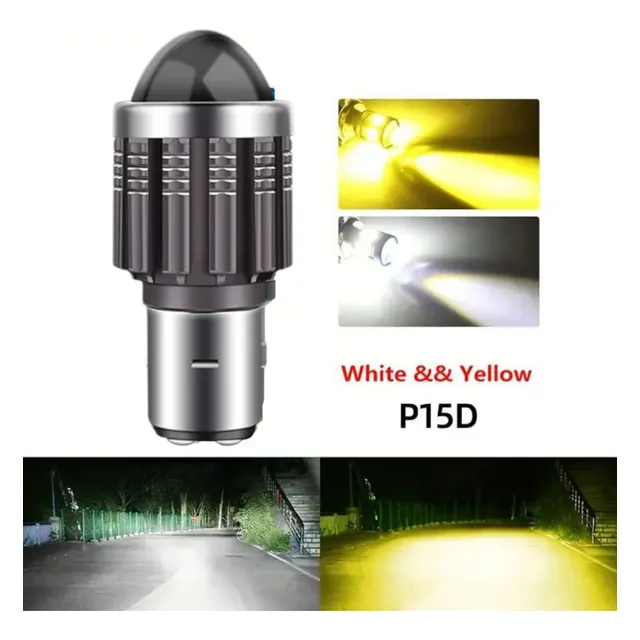 Faro Luces Led Moto 2 Contacto Ojo De Angel Doble Color