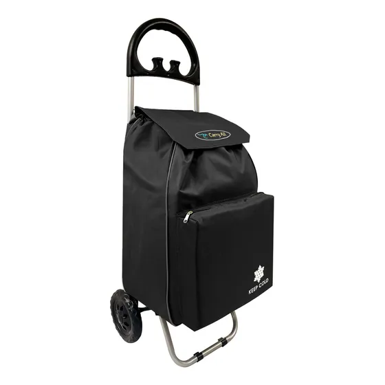 Carrito De Compras Plegable Carry All Glasgow 47 Litros Carro De Feria Negro