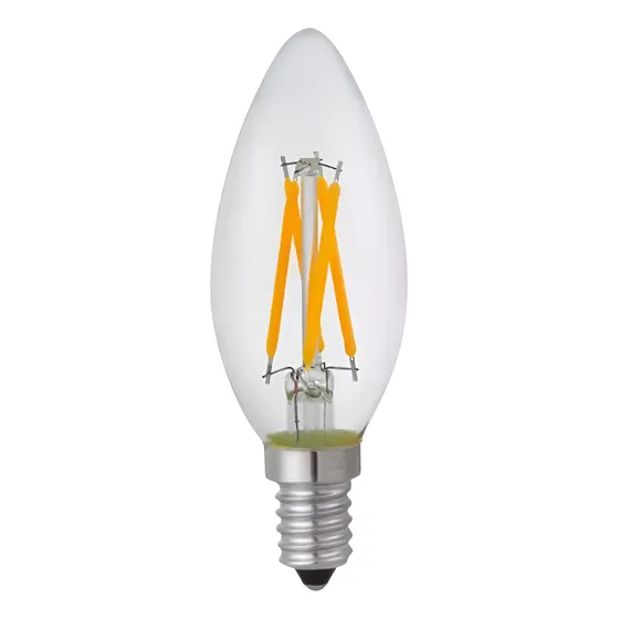 Lâmpada Vela Lisa Filamento E14 Clear 4w 2400k - 1055