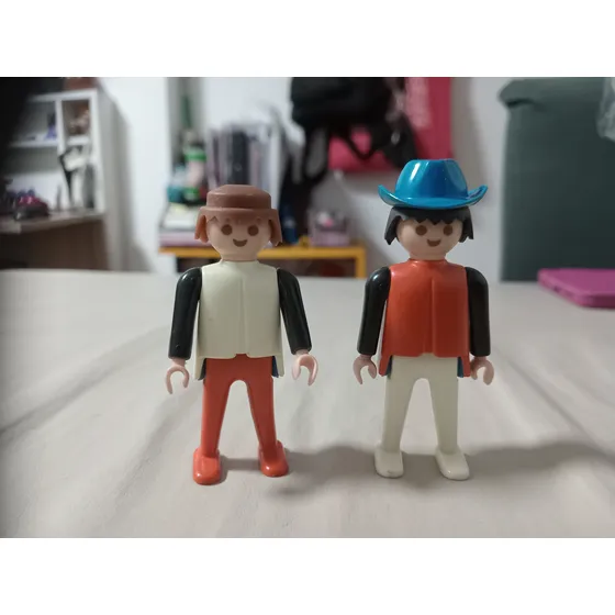 Muñecos Playmobil Antiguos 2 Unidades Sombrero