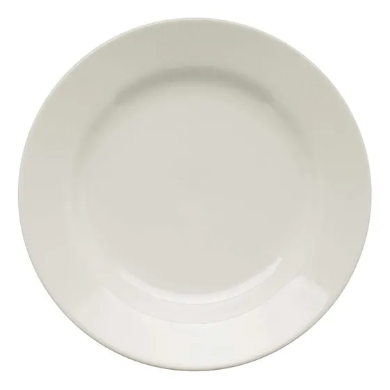 Conjunto Com 6 Pratos Raso Biona Donna Branco Branco 24 Cm