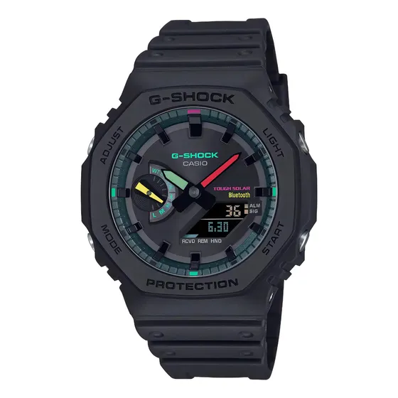 Reloj Casio G-shock Ga-b2100mf-1a Para Hombre Correa Negro Bisel Negro Fondo Negro