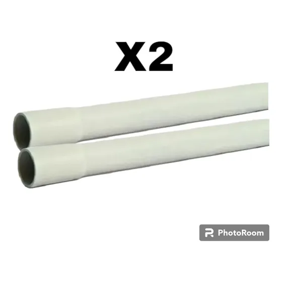 Tubo Conduit Electricidad 1/2 Pvc 3 Metros Pack 2 Und