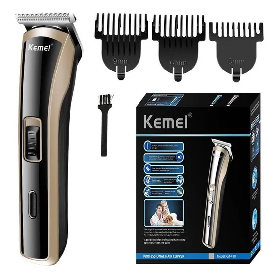 Maquina De Afeitar Cabello Barba Kemei Recargable Inalambric