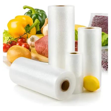 Bobina Rolo De Saco Para Seladora A Vácuo Ranhuras 30cm X 5m Transparente