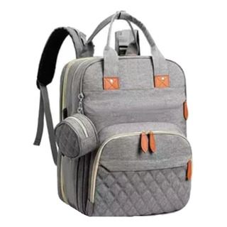 Mochila Multifunción Maternal Cambiador Cuna Para Bebe Gris Mochila Multifunción Maternal Cambiador Cuna Para Bebe Gris