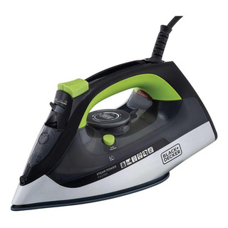 Ferro De Passar Roupa Black Decker, Modelo Fx2700, Ferro Com Vaporizador E Sistema Antigotejamento, Preto, Verde E Branco Ferro De Passar Roupa Black Decker, Modelo Fx2700, Ferro Com Vaporizador E Sistema Antigotejamento, Preto, Verde E Branco