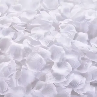 Kit 1000 Pétalas Artificiais Vermelhas Branca Casamento Cor Branco