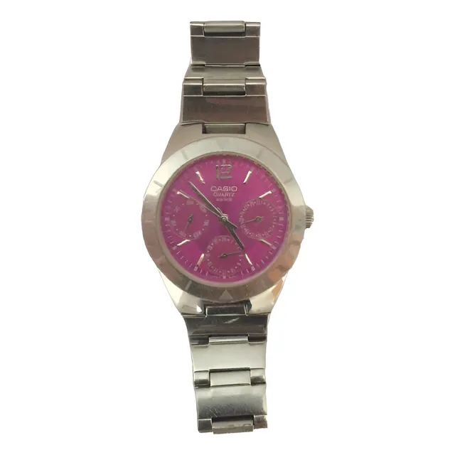 Reloj Para Dama Casio, Modelo.: Lpt. 2069, En Acero.
