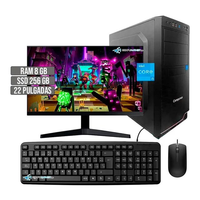Pc Computador Intel Core I5 12400 Ssd 256gb Ram 8gb Led 22