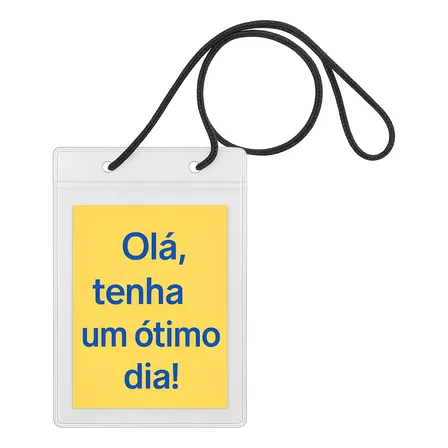 10 Uni Crachá Plástico Com Cordão Eventos Saco Identificação Transparente