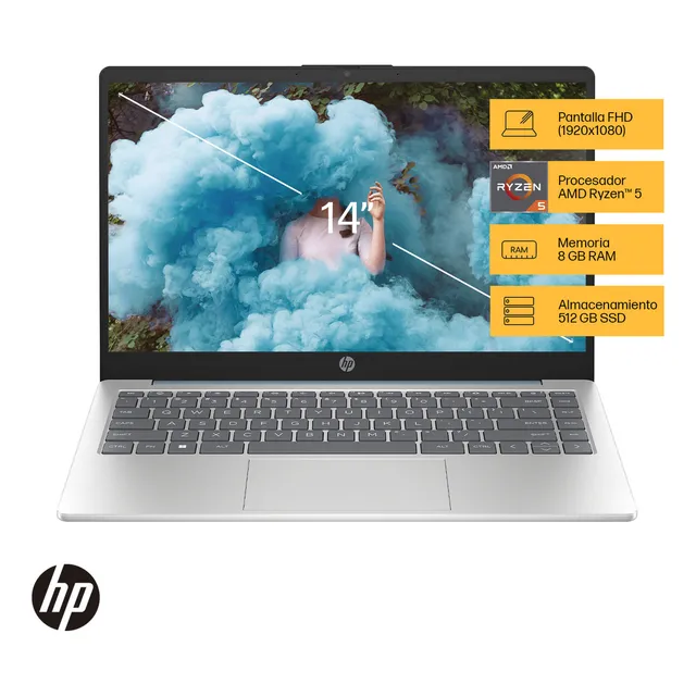 HP Laptop 14-em0017la AMD Ryzen 5 8GB RAM 512GB SSD FHD