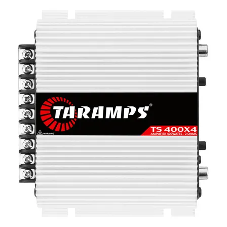 Modulo Taramps Ts400x4 Potencia De 400watts 2 Ohms Amplificador 400rms T400 4 Canais Som Automotivo 2 Ohms Rca Ts 400x4 Crossover Branco
