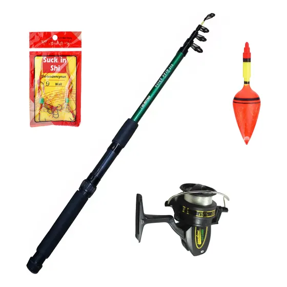 Caña De Pesca Telescópica 4 Tramos Con Reel Frontal De2799