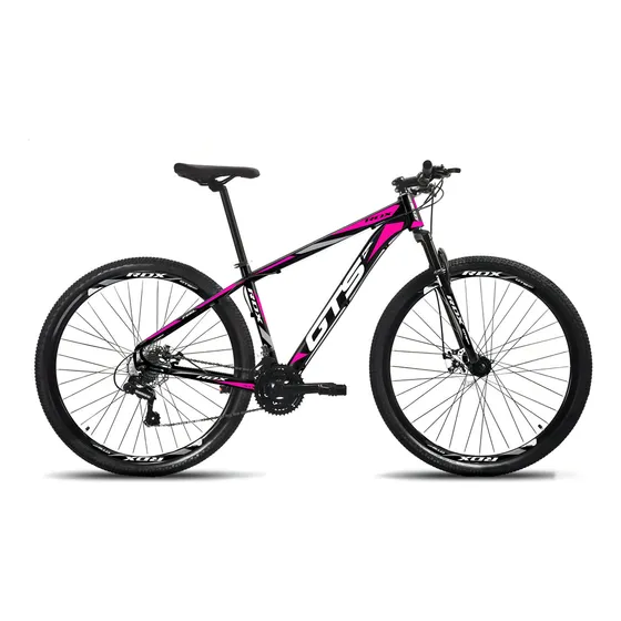 Bicicleta mountain bike GTS FEEL Feel RDX Aro 29 tamanho do quadro 19" - preto/rosa
