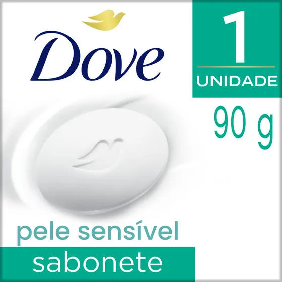 Jabón En Barra Dove Piel Sensible 90 G