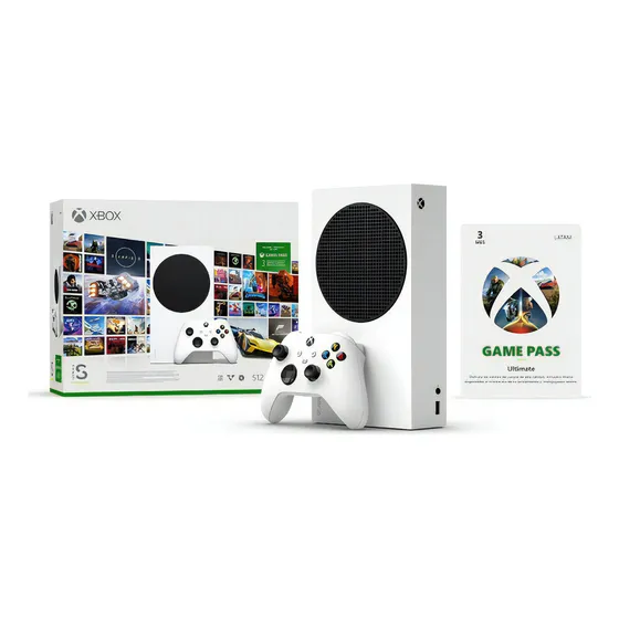 Microsoft Xbox Series S 512GB Bundle 3 meses Game Pass cor branco 2023