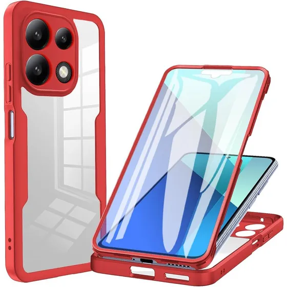 Funda Rústica Para Xiaomi Redmi Note 13 Con Protector De Pan