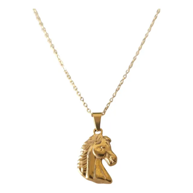 Collar Caballo Dorado Dije
