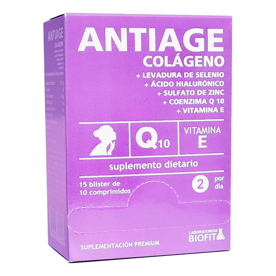 Suplemento Antiage Colageno Biofit Aido Hialuronico Y Q10
