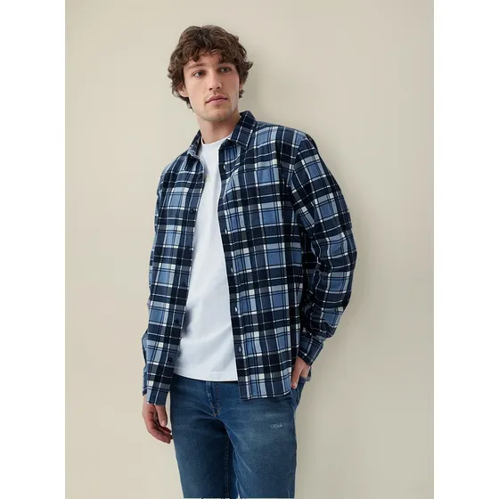 Camisa Classic Fit Americanino 819f504 Azul Colon