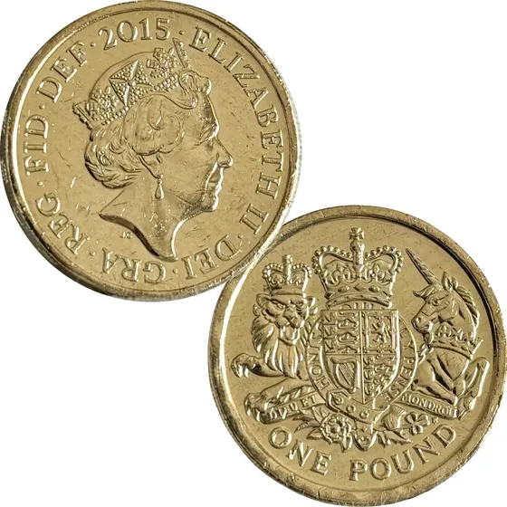 Moeda Oficial Inglaterra 1 Libra (escudo Britânico E Brasão)