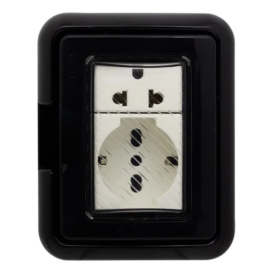 Tomacorriente Idrobox Doble Schuko+toma Universal  Opalux