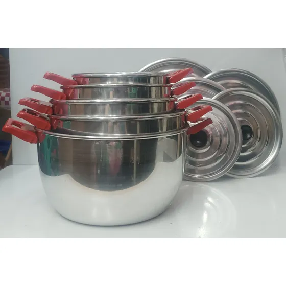Juego De Ollas 14-22, De Aluminio, Kit 5 Piezas