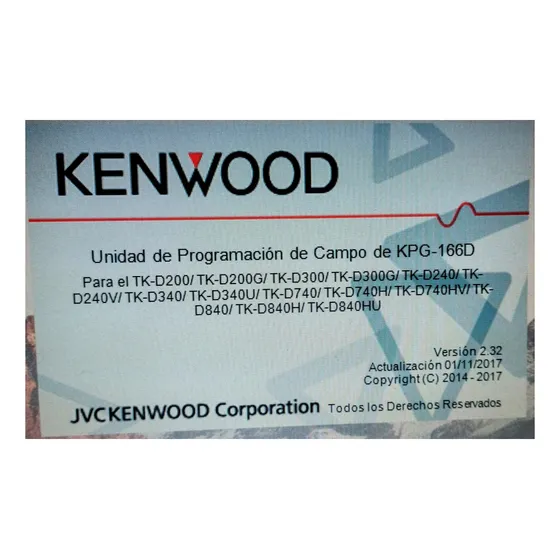 Software Original Para Programar Radios Kenwood Kpg-166dk