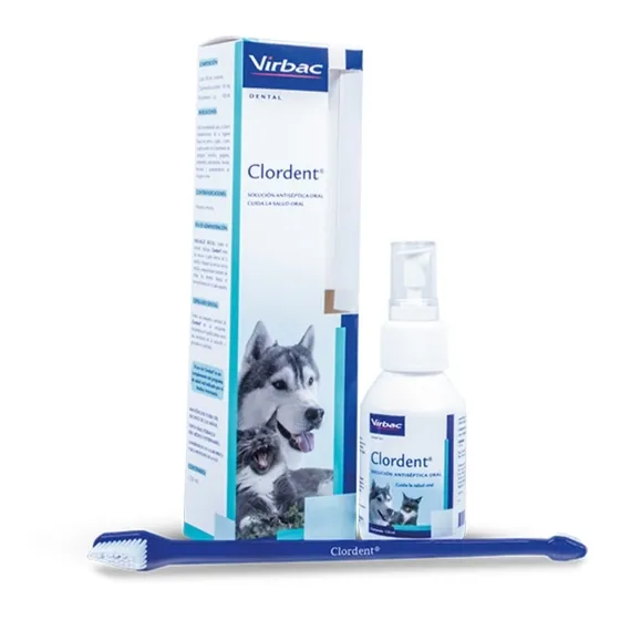 Clordent 120ml Solución Higiene Bucal Cepilla Perros Y Gatos