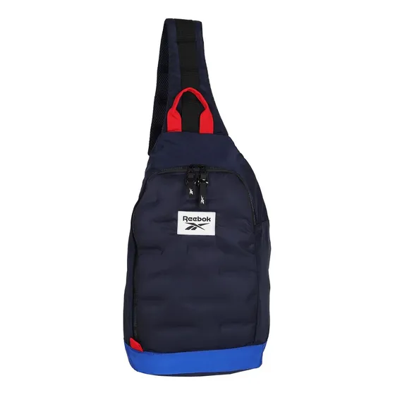 Mochila Reebok Cruzada Division Interna Ajustable Color Azul Diseño De La Tela Lisa