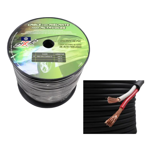 Rollo Cable Para Bocina Cal 12 Radox 080-535 Uso Rudo 100mts