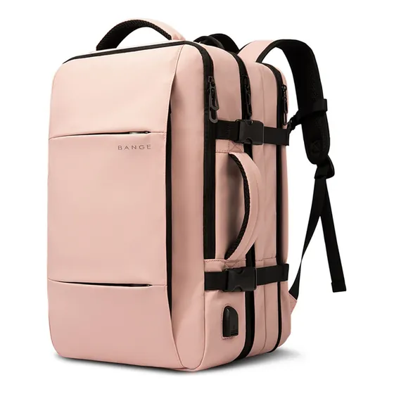 Mochila deportiva grande para hombre y mujer, negra, 37 litros, color rosa, bange, tela lisa, diseño BG1908