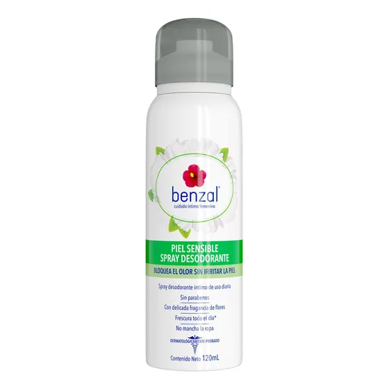 Benzal Spray Desodorante Íntimo, Piel Sensible, Fragancia A