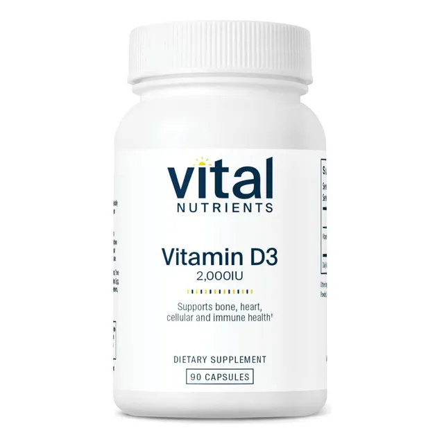 Vitamina D3 2000 Iu Vital Nutrients 90 Cápsulas