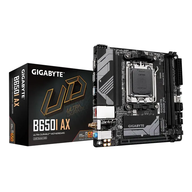 Gigabyte B650i Ax Motherboard - Soporta Cpu Amd Am5, 5+2+1 Fases Digital Vrm, Hasta 6400mhz Ddr5 (oc), 1xpcie 4.0 M.2, Wi-fi 6e, 2.5gbe Lan, Usb 3.2 Gen 2