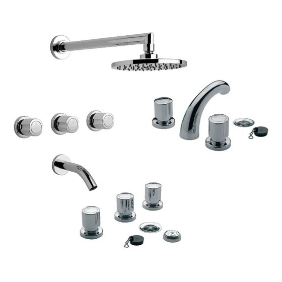Grifería Fv Allegro Combo Baño Ducha Bidet Lavatorio Cromada