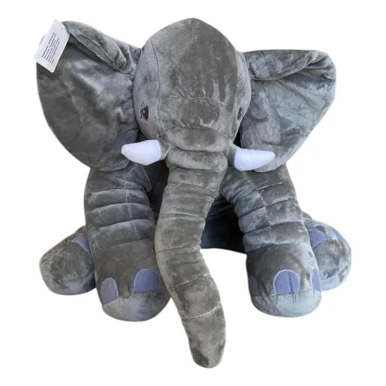 Almohadon Elefante Gris - Peluche Almohada De Apego