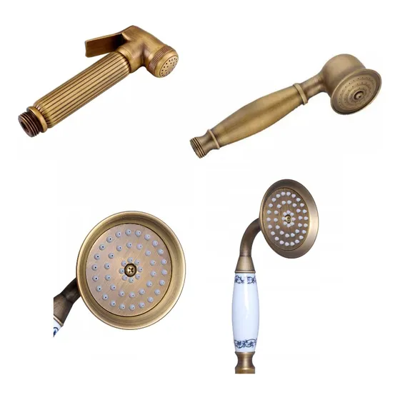Teléfono De Ducha Ducheros Bronce Antiguo Vintage Baño 